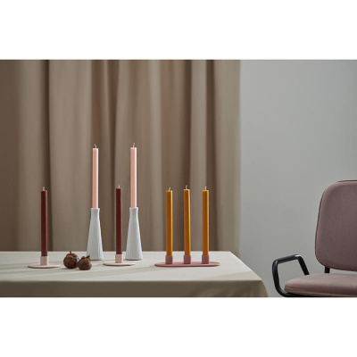 Набор из двух свечей розового цвета из коллекции edge, 24,5 см
