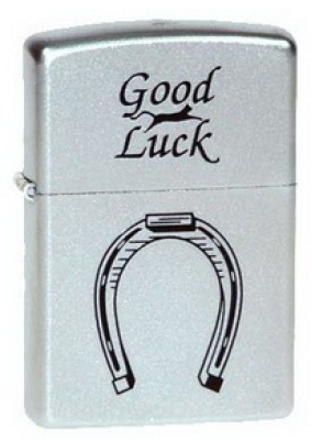 Зажигалка ZIPPO Horse Shoe, с покрытием Satin Chrome™, латунь, 38x13x57 мм