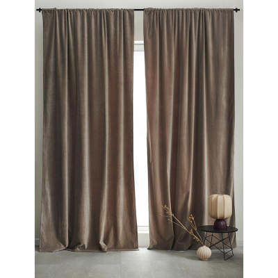 Штора из хлопкового бархата  из коллекции essential, 150х290 см