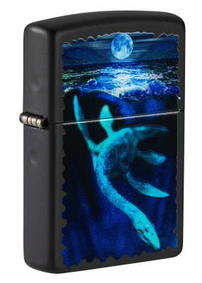 Зажигалка ZIPPO Lock Ness с покрытием Black Light, латунь, овая 38x13x57 мм