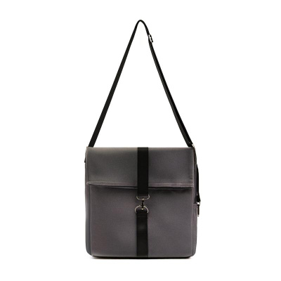 Шоппер Superbag Companion, с тремя отделениями, боковым креплением-карабин и карманом (серый с черным)