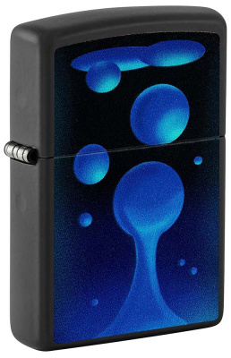 Зажигалка ZIPPO Lava Lamp с покрытием Black Light, латунь,овая 38x13x57 мм