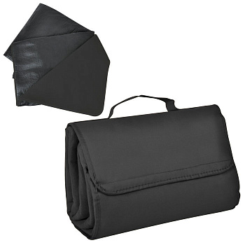 Коврик для пикника "SUNDAY". Черный, 600 D полиэстер+флис+водоотталкивающее покрытие,150*135 см