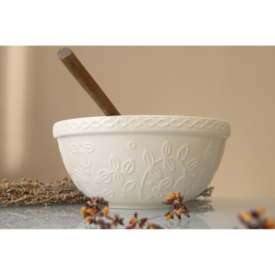 Миска ового цвета с рельефным узором Ягоды Тайги из коллекции russian north, 2,5л