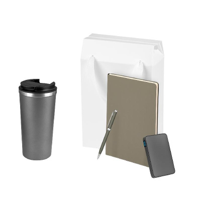 Подарочный набор Palermo,  (термокружка, ежедневник, аккумулятор, ручка)