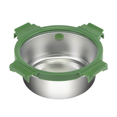 Контейнер стальной круглый click steel, 1,5 л