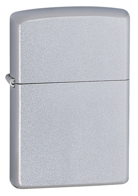 Зажигалка ZIPPO Classic с покрытием Satin Chrome™, латунь, овая, 38x13x57мм
