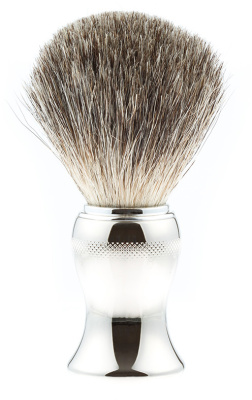Помазок для бритья IL Ceppo, никелированная латунь, барсучий ворс
