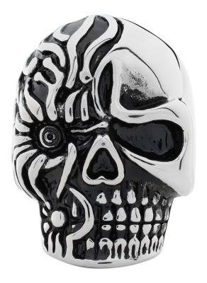Кольцо ZIPPO, в форме черепа, нержавеющая , диаметр 22,3 мм