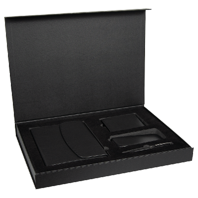 Набор подарочный Solution Prestige Quadro ( ежедневник в суперобложке, кошелек, аккумулятор «Universal», ручка)