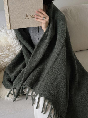 Плед мохер хвойно из коллекции essential, 130х180 см