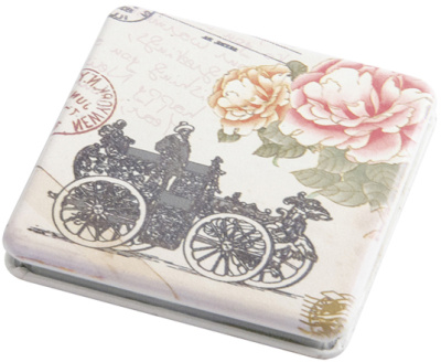 Зеркало Dewal Beauty серия "ская мода" карманное квадратное, размер 60х60х0,9мм