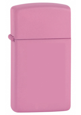 Зажигалка ZIPPO Slim® с покрытием Pink Matte, латунь, овая, 29x10x60 мм