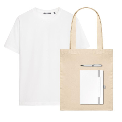 Набор с одеждой KRIS (футболка, ежедневник, ручка, шоппер), S