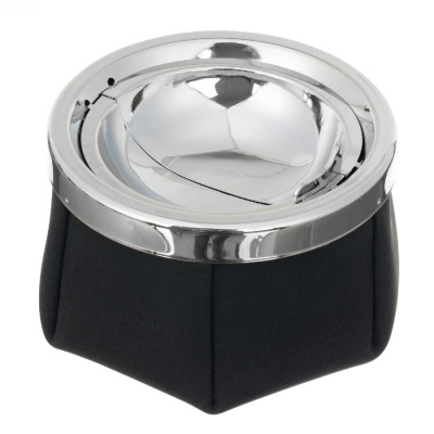 Пепельница SQuire шестиугольная, покрытие хром, краска, искусств кожа, 110 мм