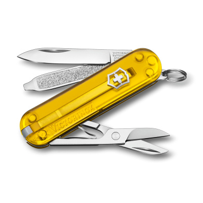 Ножбрелок VICTORINOX Classic SD Colors "Tuscan Sun", 58 мм, 7 функций, полупрозрачный