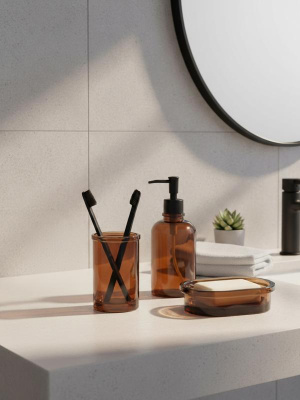 Стакан для зубных щеток amber