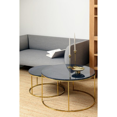 Набор из 2х журнальных столиков hans, D60 см и D80 см