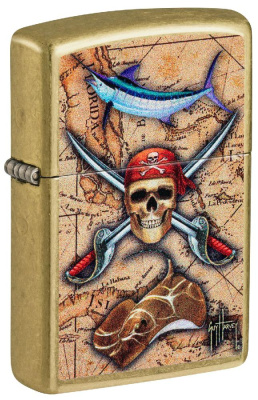 Зажигалка ZIPPO Guy Harvey с покрытием Street Brass, латунь, 38x13x57 мм