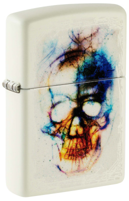 Зажигалка ZIPPO Skull Design с покрытием Glow In The Dark Green, латунь, 38x13x57 мм