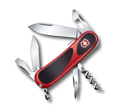 Нож перочинный VICTORINOX Evolution S101, 85 мм, 13 функций, с фиксатором лезвия,  с чёрным