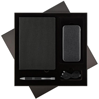 Подарочный набор Tweed,  (ежедневник, ручка, аккумулятор)