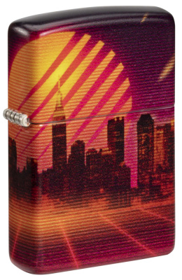 Зажигалка ZIPPO Cyber City с покрытием 540 Matte, латунь,  38x13x57 мм