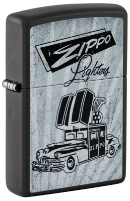 Зажигалка ZIPPO Car Design с покрытием Black Matte, латунь, 38x13x57 мм