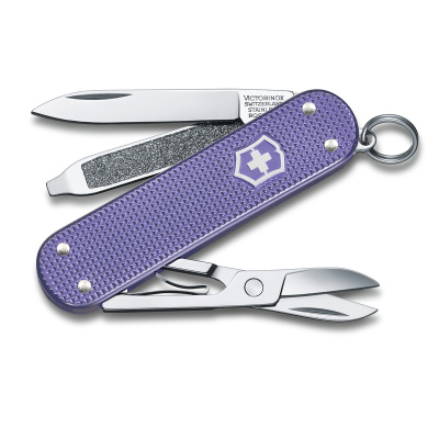 Ножбрелок VICTORINOX Classic SD Alox Colors "Electric Lavender", 58 мм, 5 функций