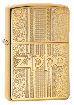 Зажигалка ZIPPO Pattern Design с покрытием High Polish Brass, латунь, 38x13x57 мм