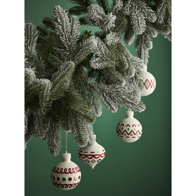 Набор ёлочных украшений с подсветкой festive embroidery из коллекции new year essential, 4 шт.