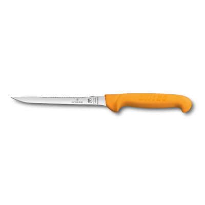 Нож для филировки рыбы VICTORINOX Swibo, узкое гибкое лезвие 16 см с рыбочисткой