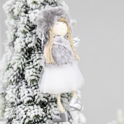 Новогоднее украшение рождественский ангел Бэгис, белый