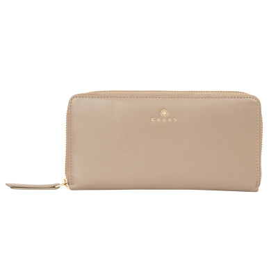 Кошелёк Cross Monaco Taupe, кожа наппа, гладкая, 19,5 x 10,2 x 2 см