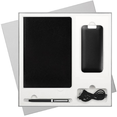 Подарочный набор River side,  (ежедневник, ручка, аккумулятор)