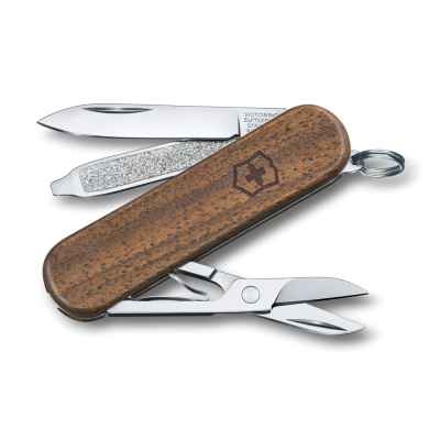 Ножбрелок VICTORINOX Classic SD, 58 мм, 5 функций, деревянная рукоять