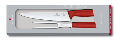 Набор для разделки мяса VICTORINOX Swiss Classic, нож 19 см и вилка 15 см,  рукоять