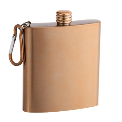Фляга SQuire 0,18 л, с карабином, медная