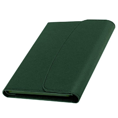 Ежедневник в суперобложке Country Bergamo Synergy A5+, недатированный, в твердой обложке. Зеленый срез