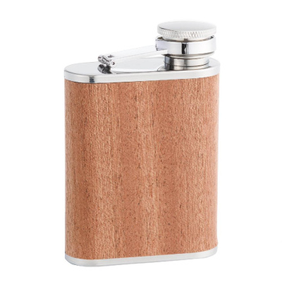 Фляга SQuire 0,18 л,   вставка дерево