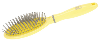 Щетка Dewal Beauty серия "Лимонный пудинг", массажная, с нейлоновым штифтом, овальная